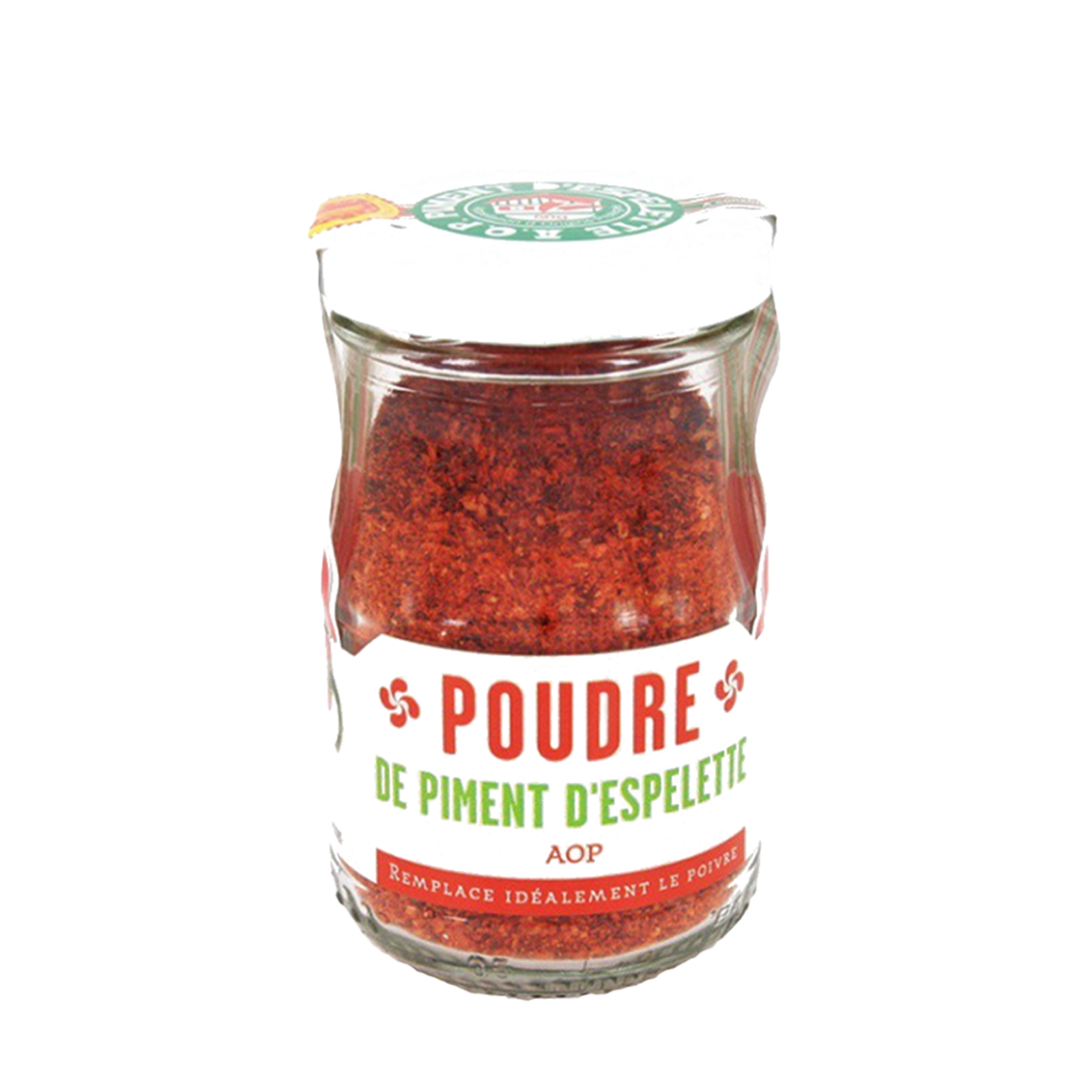 Pot de Poudre de Piment d'Espelette AOP authentique, épice basque rouge intense pour remplacer le poivre en cuisine La Carte aux Épices.