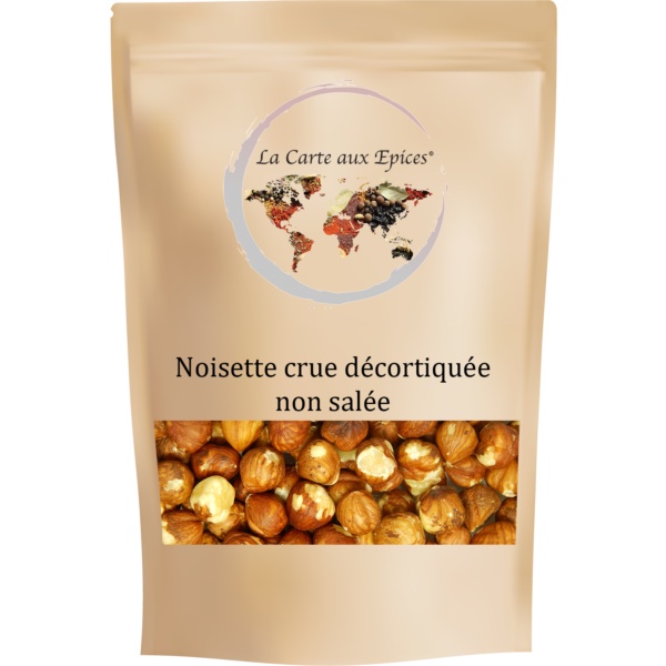 Noisette crue décortiquée non salée