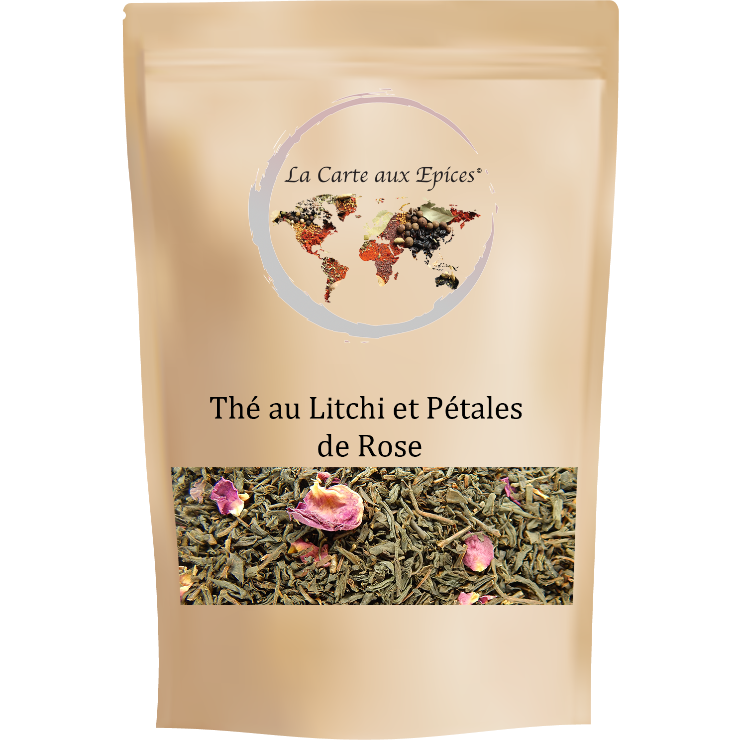 Thé noir au litchi et pétales de rose